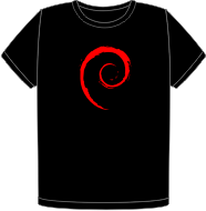Debian Spiral t-shirt