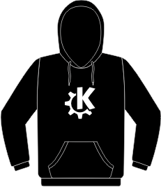 KDE Great Logo White sweatshirt