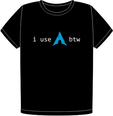 I use Arch btw t-shirt