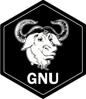 GNU black sticker