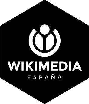 Wikimedia España (WMEs) black sticker