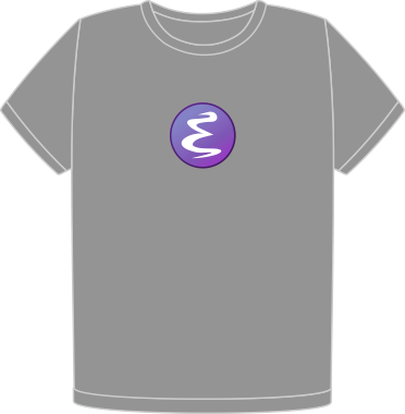 Emacs charcoal t-shirt