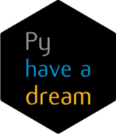 Py Have a Dream black sticker (FW0551)
