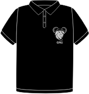 GNU Silver polo