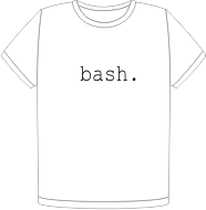 BASH back: #!/bin/bash t-shirt