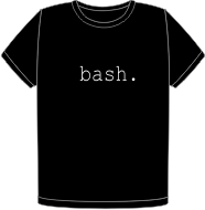 BASH back: #!/bin/bash t-shirt