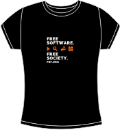 Free Software & Free Society fitted t-shirt