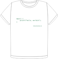 Hello World in C t-shirt