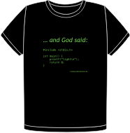 Camiseta Hello World in C: And God said