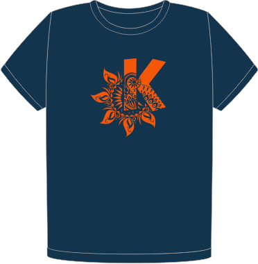 KDE India organic navy t-shirt