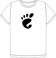 GNOME foot t-shirt