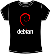 Debian fitted t-shirt