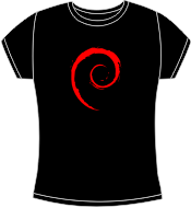 Camiseta Debian entallada Spiral