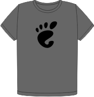 GNOME organic light chic anthracite t-shirt