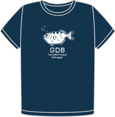 organic GNU GDB t-shirt