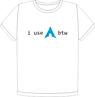 I use Arch btw t-shirt