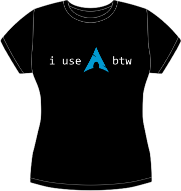 Arch btw fitted t-shirt