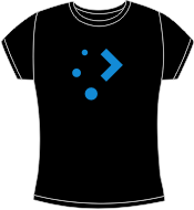 Plasma Desktop fitted blue t-shirt
