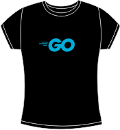 Golang Blue fitted t-shirt