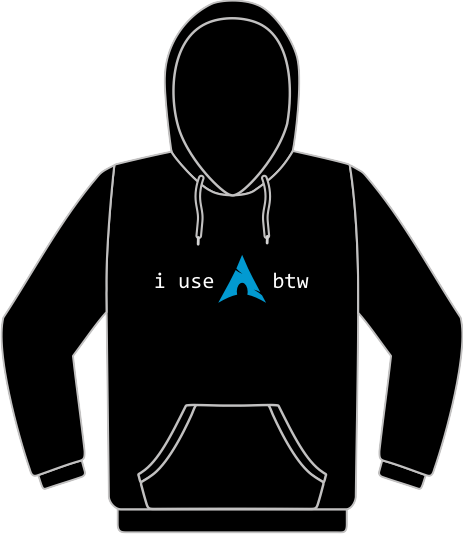 I use Arch btw sweatshirt