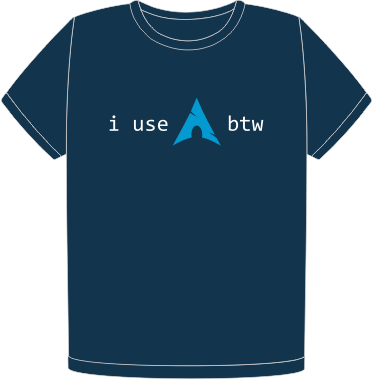 I use Arch btw navy organic t-shirt