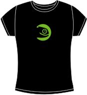 Camiseta openSUSE Geeko entallada