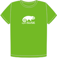 openSUSE real green t-shirt