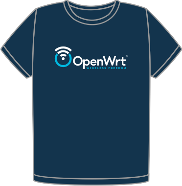 Camiseta OpenWrt friends organic navy