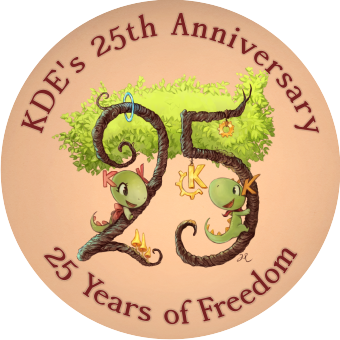 KDE 25th Anniversary 4.5 * 4.5 sticker