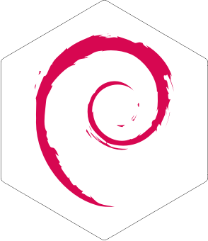 Debian white sticker