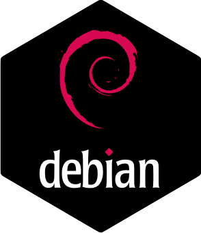 Debian black sticker