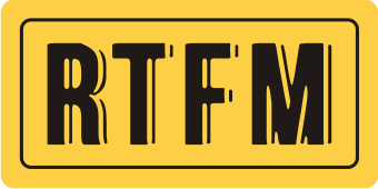 RTFM sticker sticker