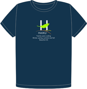 Haiku 20 Anniv. organic navy t-shirt