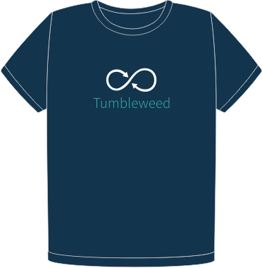 openSUSE Tumbleweed organic navy t-shirt