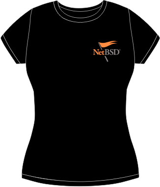 NetBSD heart fitted t-shirt