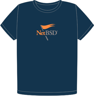 NetBSD organic navy t-shirt