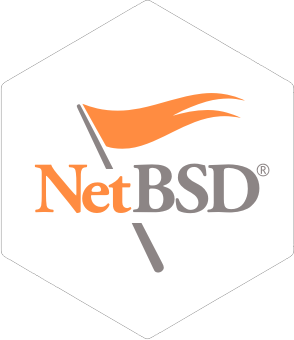 Pegatina NetBSD white
