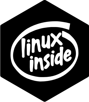 Linux Inside black sticker