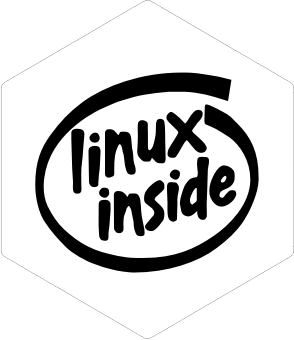 Linux Inside white sticker
