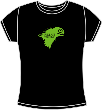 openSUSE Release is Coming green fitted t-shirt