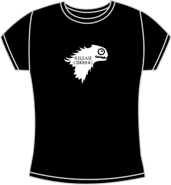 Camiseta openSUSE Release is Coming white entallada
