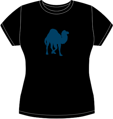 Perl Camel Blue fitted t-shirt