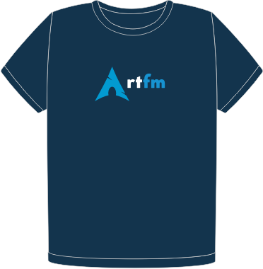 Arch Linux RTFM navy organic t-shirt