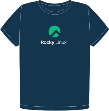 Rocky Linux organic navy t-shirt