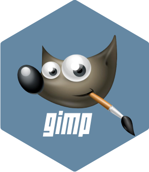 GIMP Blue Stone sticker