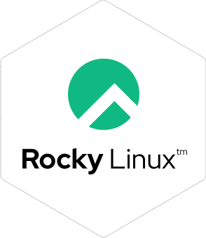 Pegatina Rocky Linux White