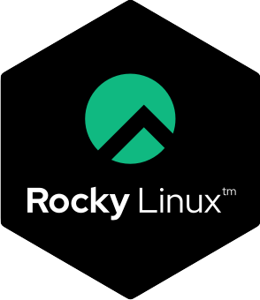 Pegatina Rocky Linux Black