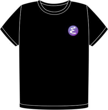 Camiseta Emacs black heart