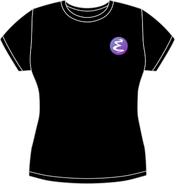 Emacs fitted heart t-shirt
