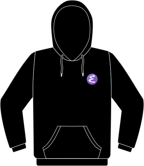 Emacs heart sweatshirt